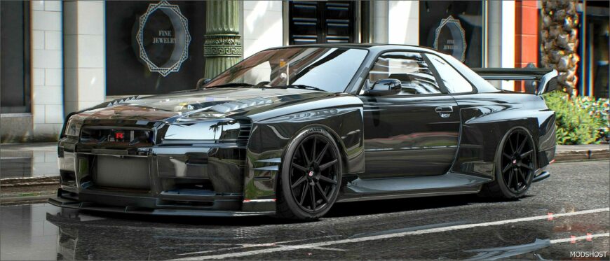 GTA 5 Nissan Vehicle Mod: R34 Skyline LEO (Featured)