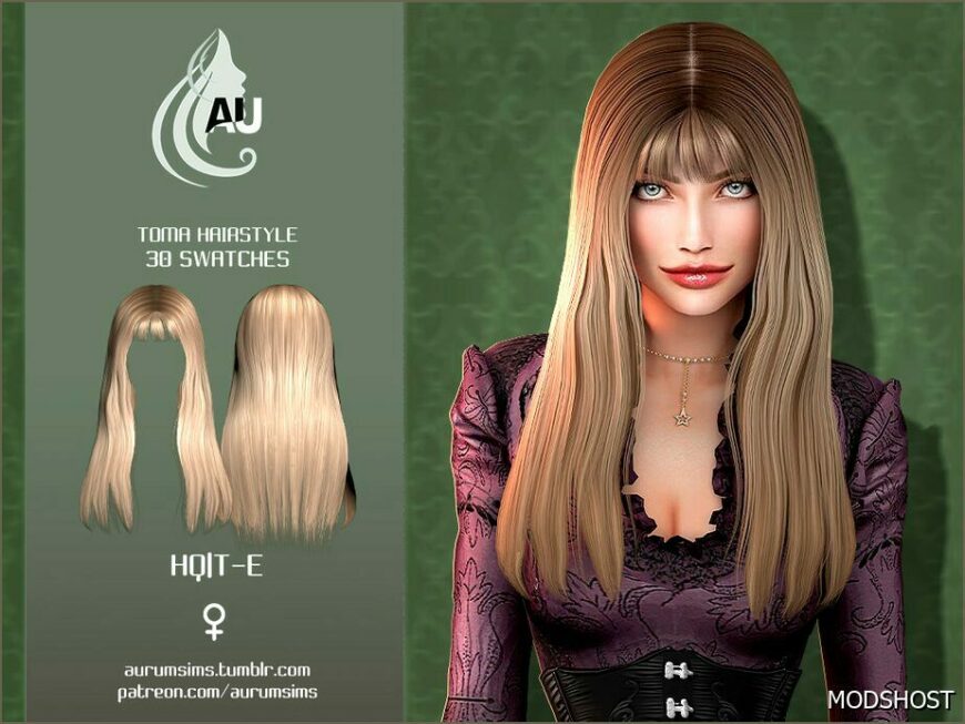 Sims 4 Female Mod: Toma – Hairstyle (Featured)