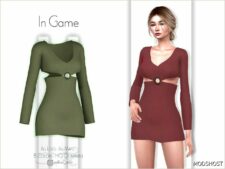 Sims 4 Dress Clothes Mod: Jessica Dress – ACN 490 (Image #2)