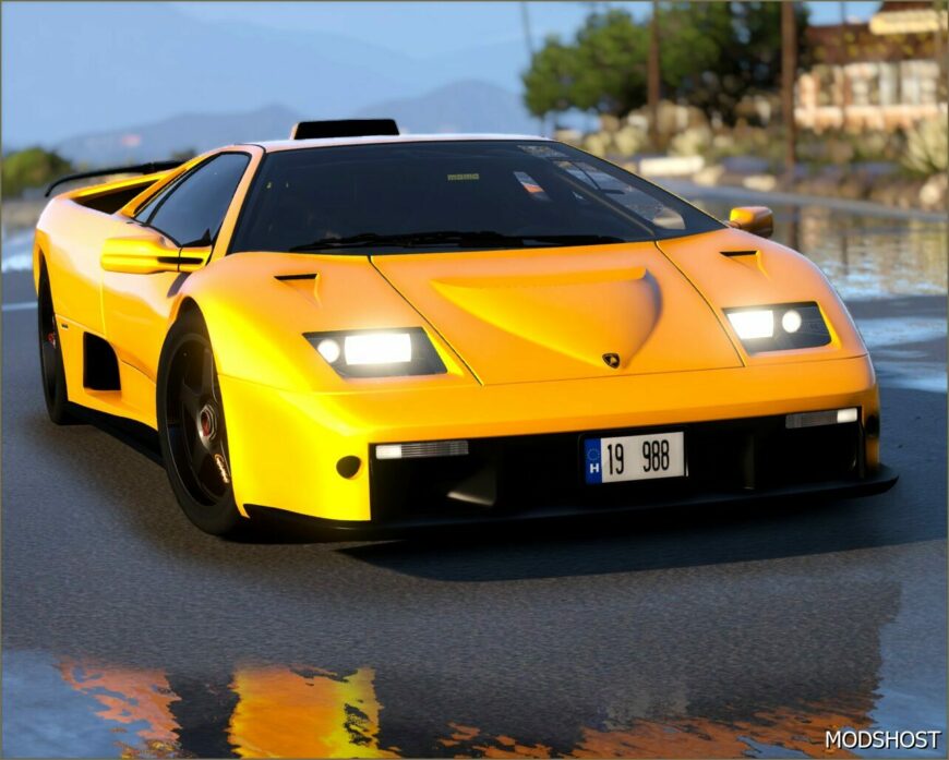 GTA 5 Lamborghini Vehicle Mod: 1999 Lamborghini Diablo GTR Add-On | Template | Extras 1.0 Reworked (Featured)