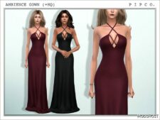 Sims 4 Elder Clothes Mod: Ambience Gown. (Featured)