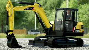 FS22 Forklift Mod: Sany 55C Mini Excavator (Featured)