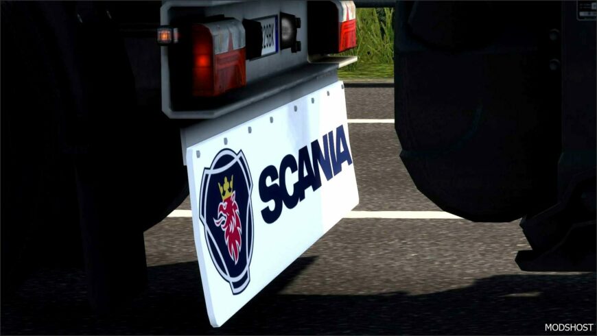 ETS2 Scania Part Mod: Mudflap Scania SCS BOX 30 09 2024 1.51 (Featured)