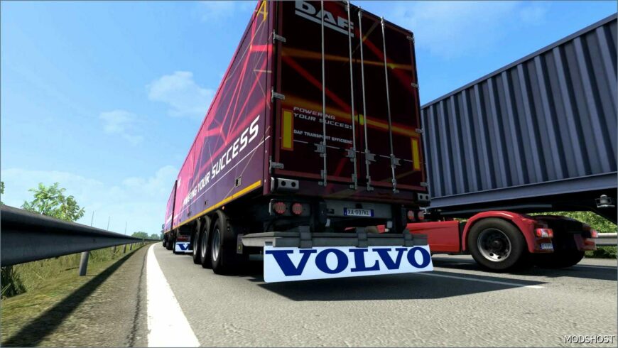 ETS2 Volvo Mod: Mudflap Volvo SCS BOX 30 09 2024 1.51 (Featured)