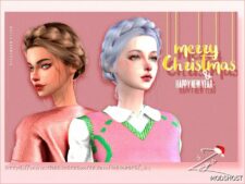 Sims 4 Female Mod: Christmas Holly Hairstyle (Featured)