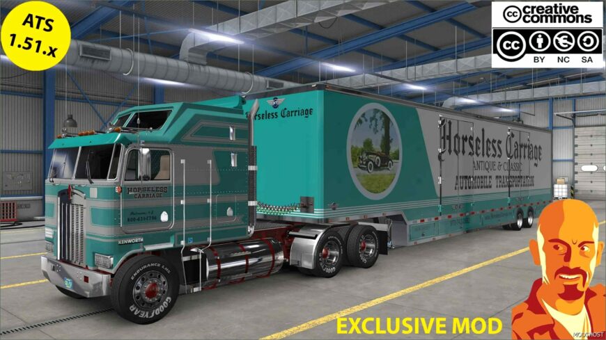 ATS Kenworth Truck Mod: K100 Horseless Carriage + Trailer Exclusive Mod 1.51 (Featured)