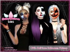 Sims 4 Mod: GML's Half face Halloween Makeup, Face Paint | Updated 2024 (Featured)