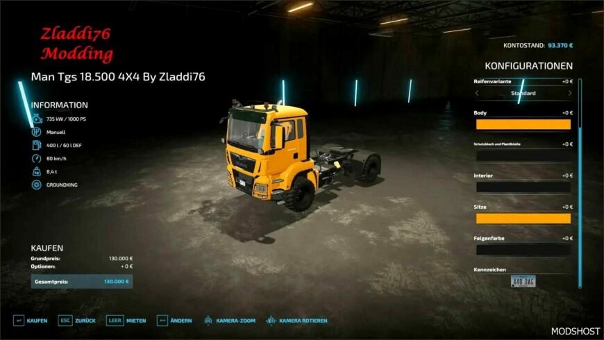 FS22 MAN Truck Mod: TGS 18.500 4X4 (Featured)