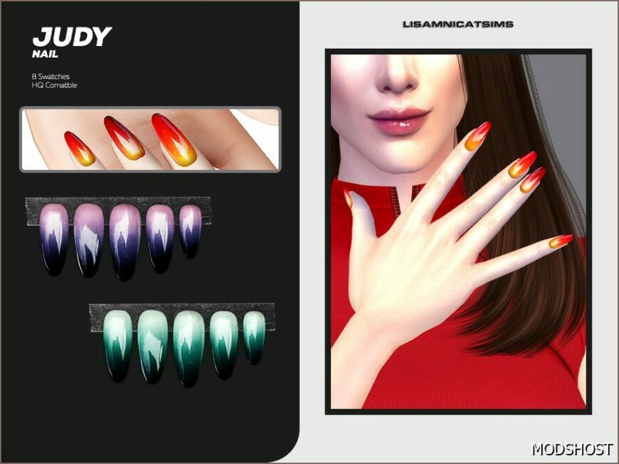 Sims 4 Female Accessory Mod: Judy Nail (Featured)