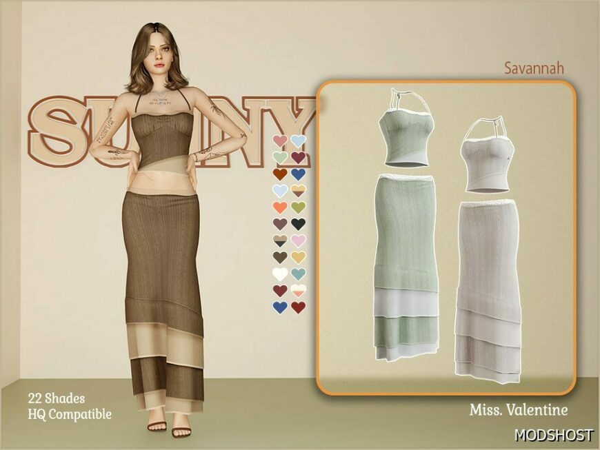 Sims 4 Female Clothes Mod: Savannah Dress (Featured)