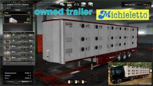 ETS2 Livestock Mod: Ownable Livestock Trailer Michieletto V1.0.15 1.51 (Featured)