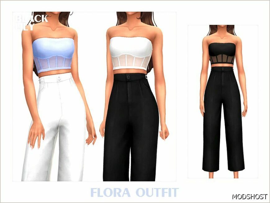 Sims 4 Female Clothes Mod: Flora Outfit (Featured)