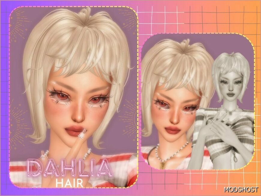 Sims 4 Female Mod: Dahlia Hair (Featured)