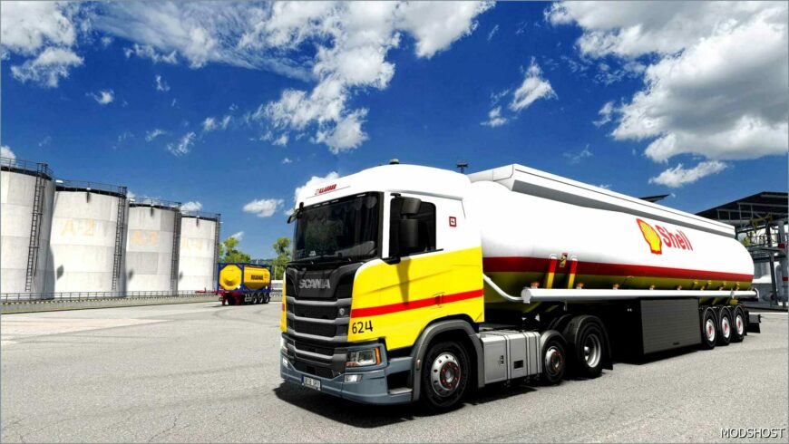 ETS2 Scania Skin Mod: Klaeser Shell – Scania Nextgen R (Featured)