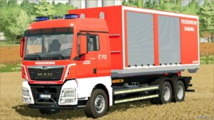 FS22 MAN Vehicle Mod: TGX HKL Fire Truck & Containers (Featured)