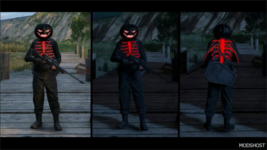 GTA 5 Player Mod: Halloween 4 Clothing SET V1.2 (Featured)