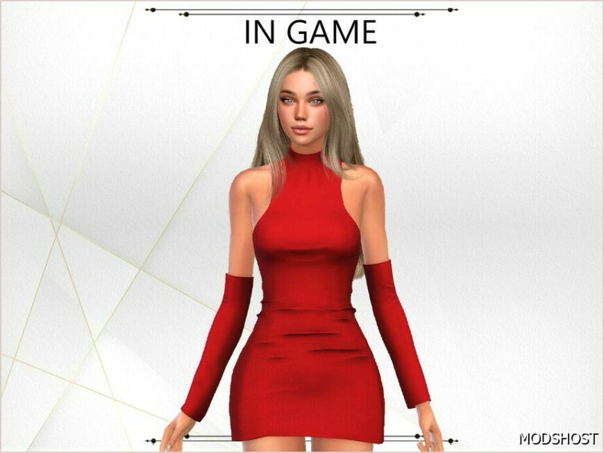 Sims 4 Female Clothes Mod: Jessie Dress (Featured)