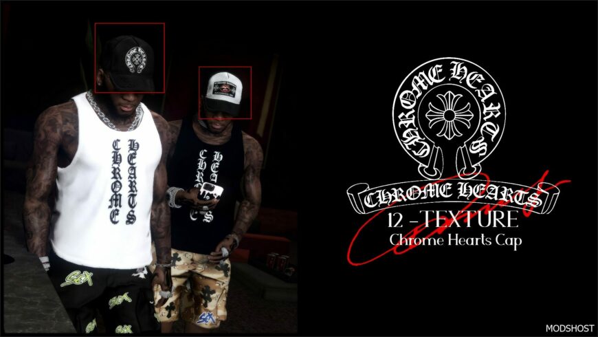 GTA 5 Player Mod: Chrome Hearts CAP for Franklin (Featured)