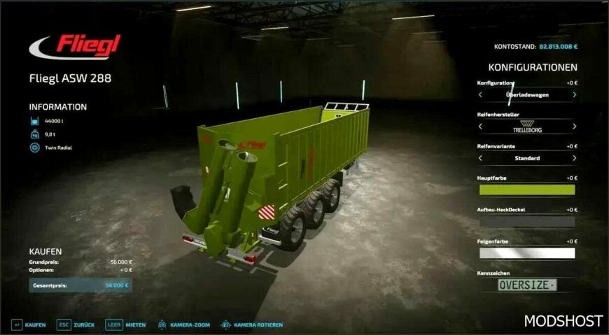 FS22 Fliegl Implement Mod: ASW288 Schubboden Multi Trailer V2.3 (Featured)