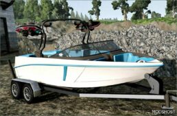 BeamNG Mod: Wake Boat and Trailer 0.32 (Featured)