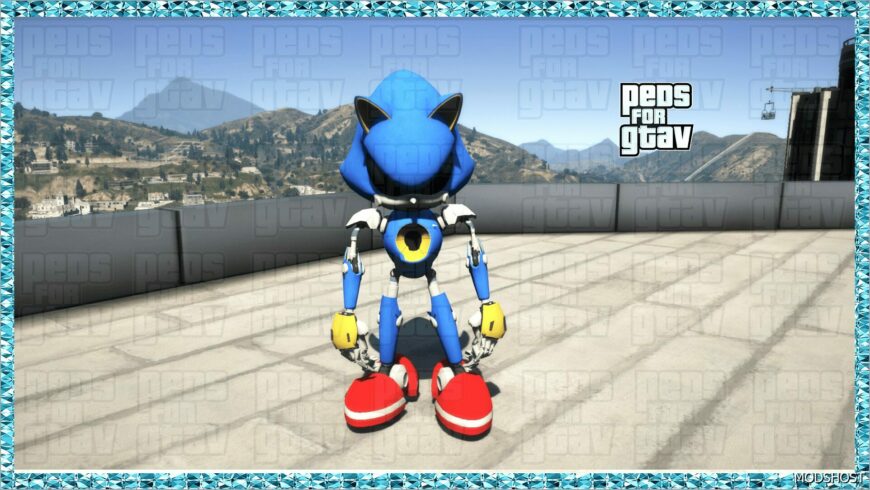 GTA 5 Player Mod: Metal Sonic Add-On PED (Featured)