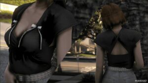 GTA 5 Player Mod: Ruched Bust Crop TOP for MP Female (Featured)