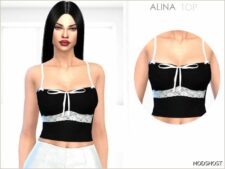 Sims 4 Elder Clothes Mod: Alina TOP (Featured)