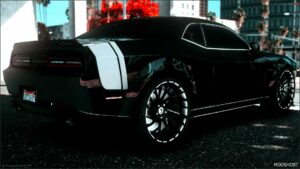 GTA 5 Dodge Vehicle Mod: Custom 2023 Dodge Challenger 1000HP Hellcat Redeye Black Ghost Edition on Forgiato Sincros (Image #2)