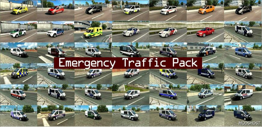 ETS2 Mod: Emergency Traffic Pack V1.2.11 (Featured)