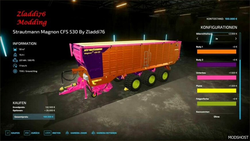 FS22 Strautmann Trailer Mod: Magnon CFS 530 (Featured)