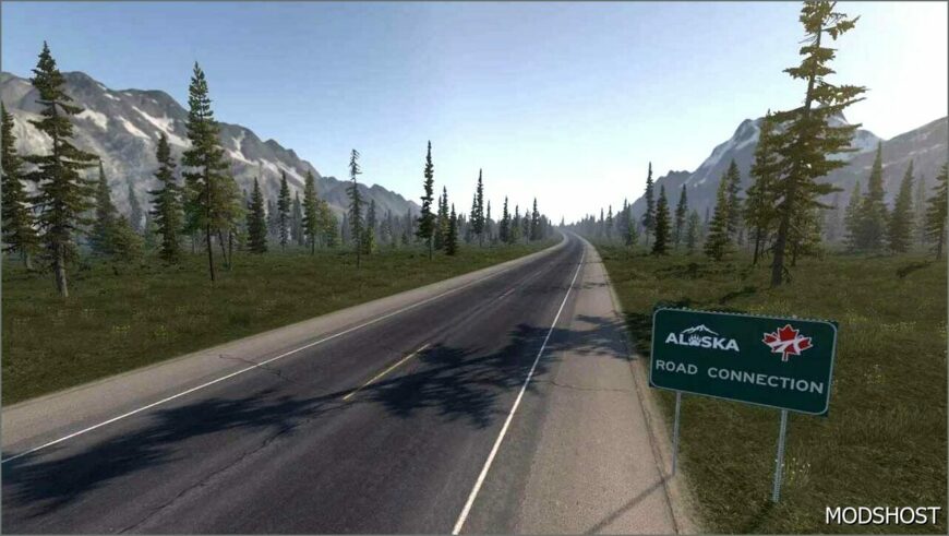 ETS2 ProMods Map Mod: Road Connection between Promods Canada and Alaska – North to The Future V0.2 1.52 (Featured)