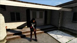 GTA 5 Player Mod: YNI World© Heaven Cropped Hoodie 4 Colors (Image #2)