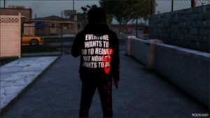 GTA 5 Player Mod: YNI World© Heaven Cropped Hoodie 4 Colors (Image #3)