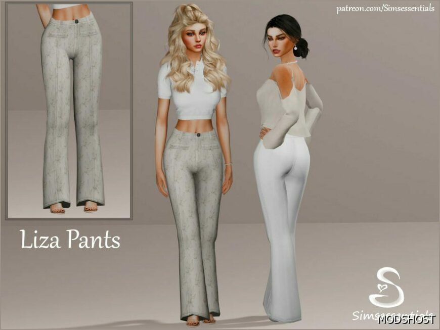 Sims 4 Elder Clothes Mod: Liza Pants (Featured)