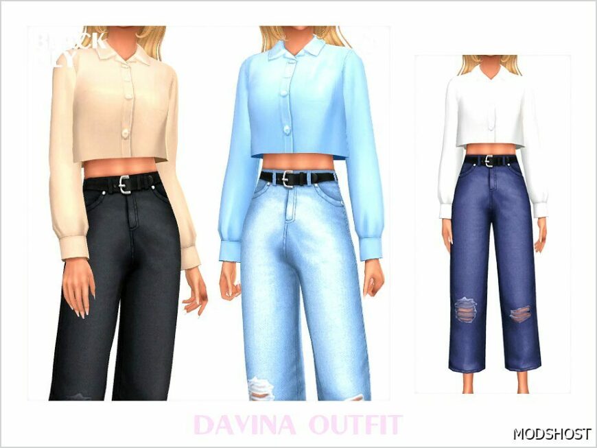 Sims 4 Adult Clothes Mod: Davina Outfit (Featured)