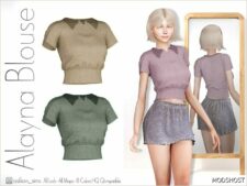 Sims 4 Female Clothes Mod: Alayna Blouse – ACN 510 (Featured)