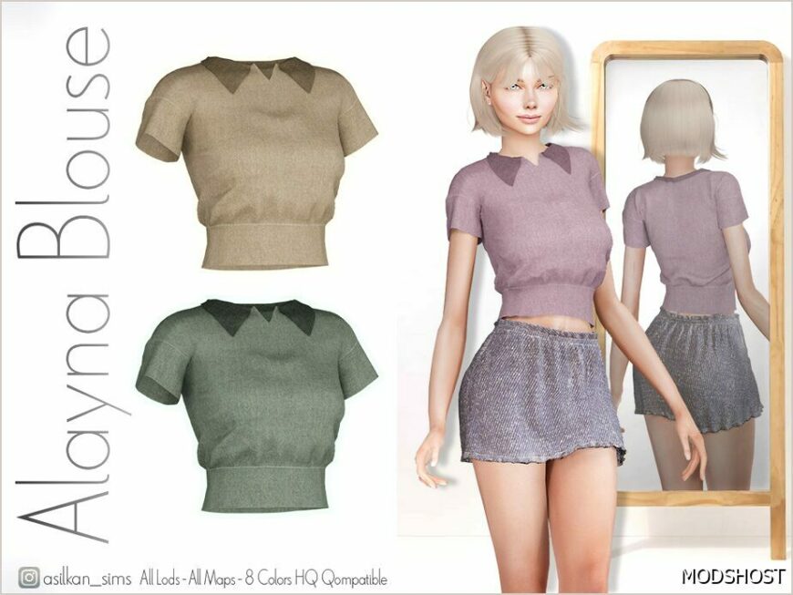 Sims 4 Female Clothes Mod: Alayna Blouse – ACN 510 (Featured)