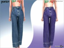 Sims 4 Jeans Clothes Mod: High Waist Jeans (Featured)