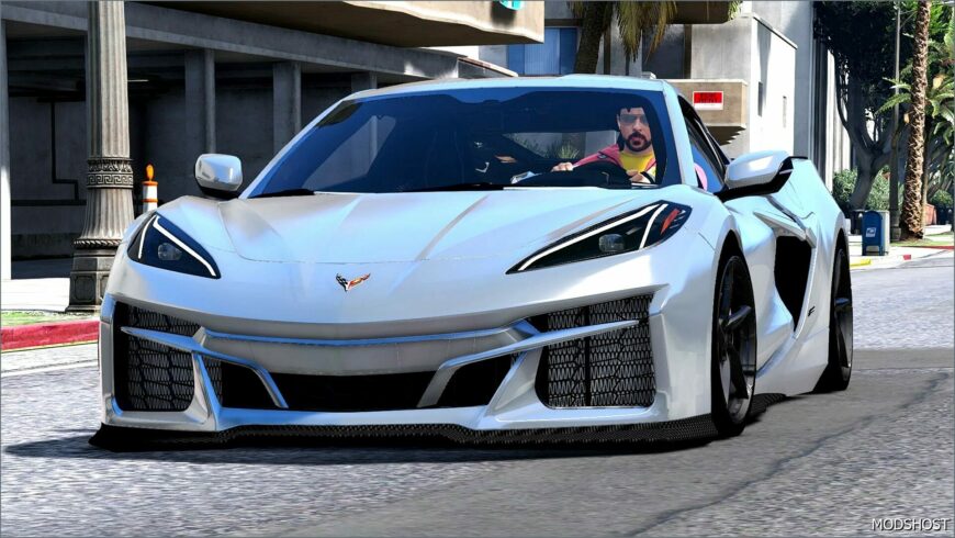 GTA 5 Corvette Vehicle Mod: 2024 Corvette C8 E-Ray Add-On (Featured)