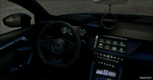 GTA 5 Audi Vehicle Mod: RS3 8Y Police Modern Lights (Image #3)