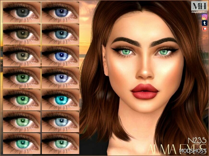 Sims 4 Mod: Alma Eyes N235 (Featured)