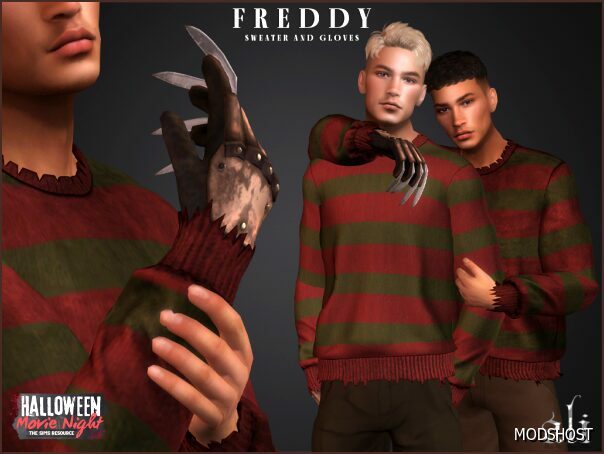 Sims 4 Accessory Mod: Freddy Sweater and Gloves (Featured)