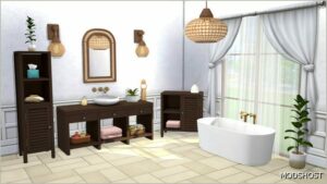 Sims 4 Object Mod: Boho Bathroom SET (Image #3)