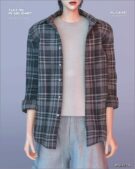 Sims 4 Male Clothes Mod: Test ME Plaid Shirt (Image #3)