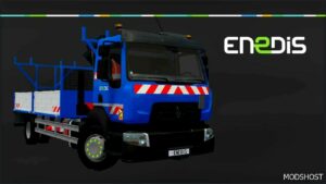 FS22 Renault Truck Mod: D16 Crane (Enedis) V1.0.0.1 (Featured)