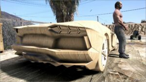 GTA 5 Lamborghini Vehicle Mod: Cardboard Lamborghini (Add-On) (Image #3)