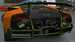 GTA 5 Lamborghini Vehicle Mod: 2008 Lamborghini Murcielago SV LP670-4 Twin Turbo Carbon Tron Design (Image #4)