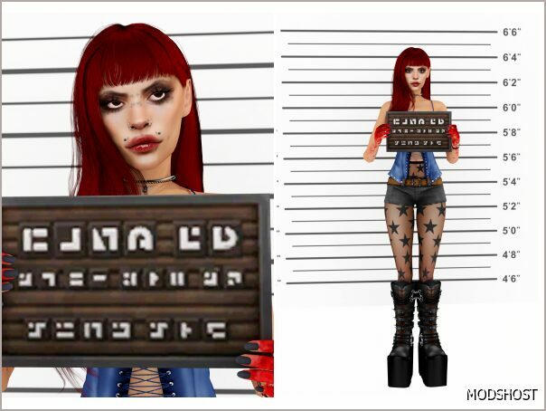 Sims 4 Female Sim Mod: Mugshot: Zoey Steph (Featured)