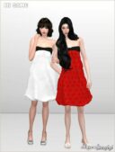 Sims 4 Dress Clothes Mod: Velvet Dress (Featured)