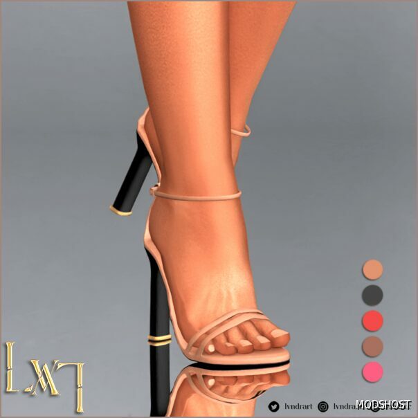 Sims 4 Female Shoes Mod: Double Sandals (Featured)